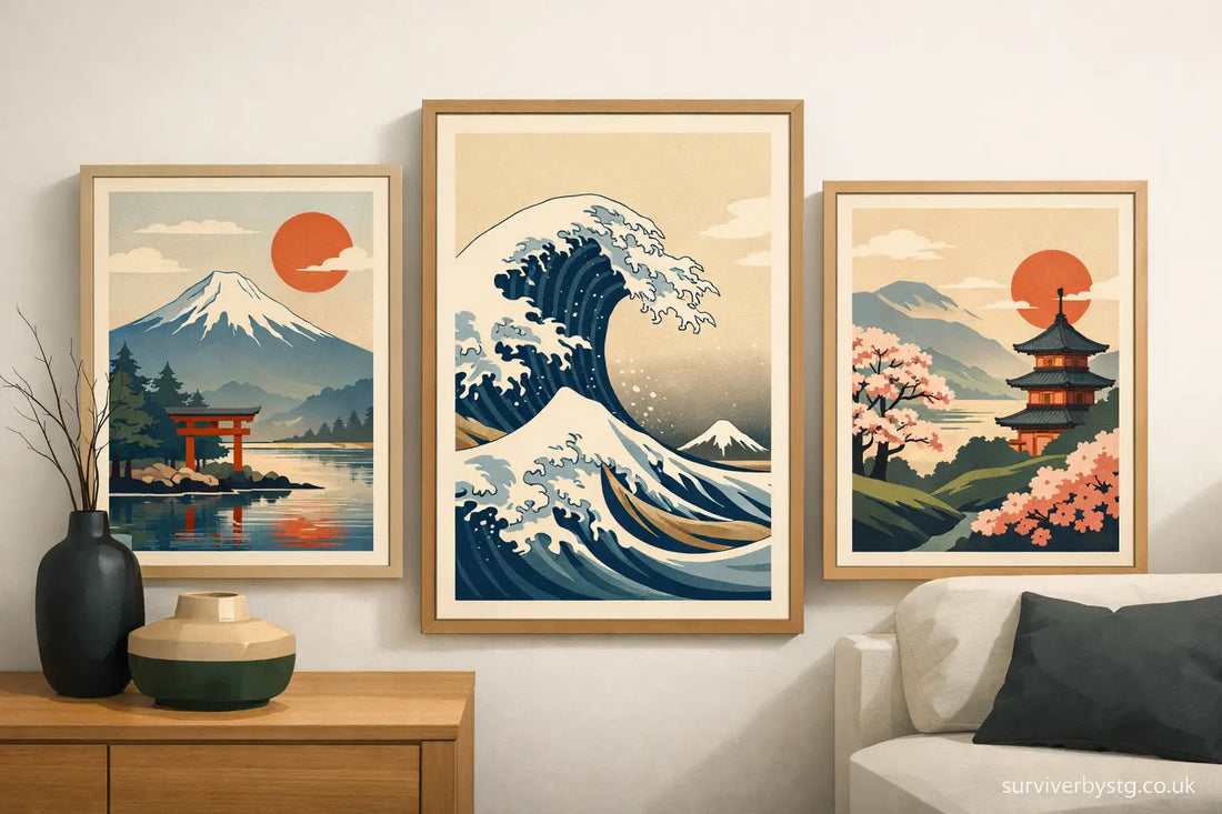 Japanese Woodblock Style Posters for Bold Homes