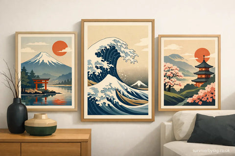 Japanese Woodblock Style Posters for Bold Homes