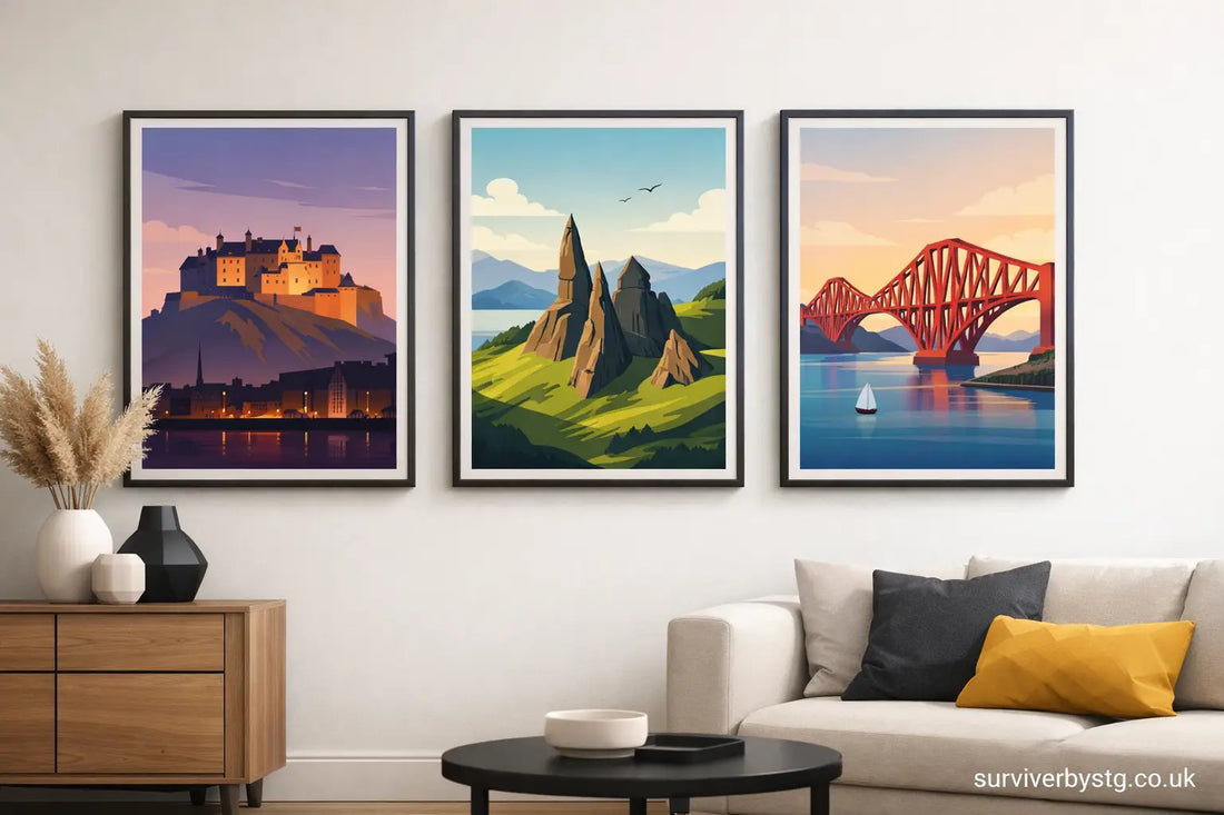 Scottish Landmarks Poster Prints for Bold Homes