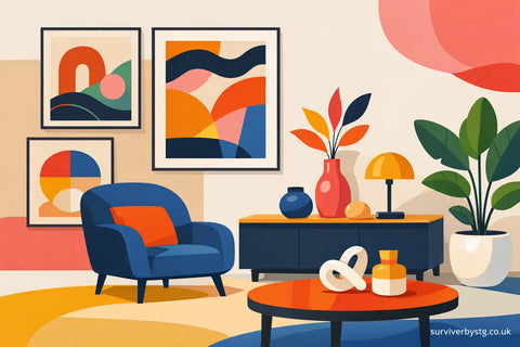Colourful Abstract Art Prints for Bold Rooms