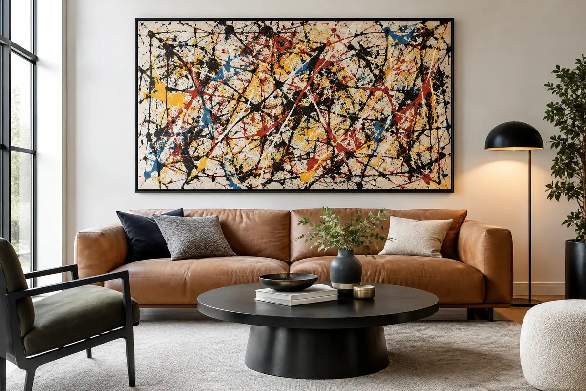 Jackson Pollock Style Art for Bold Interiors