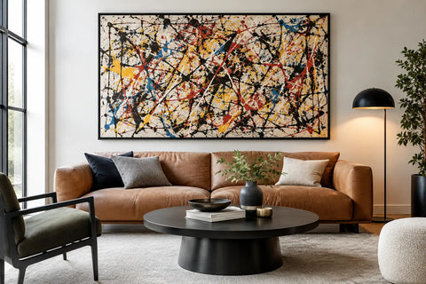 Jackson Pollock Style Art for Bold Interiors