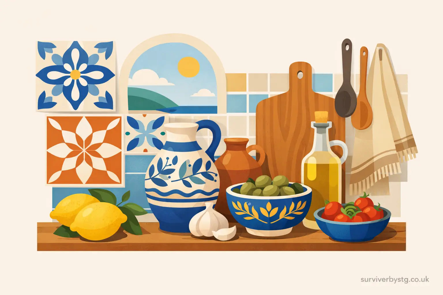 Mediterranean Prints for Kitchen Interiors