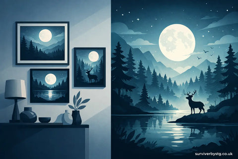 Moonlit Forest Wall Art for Atmospheric Rooms