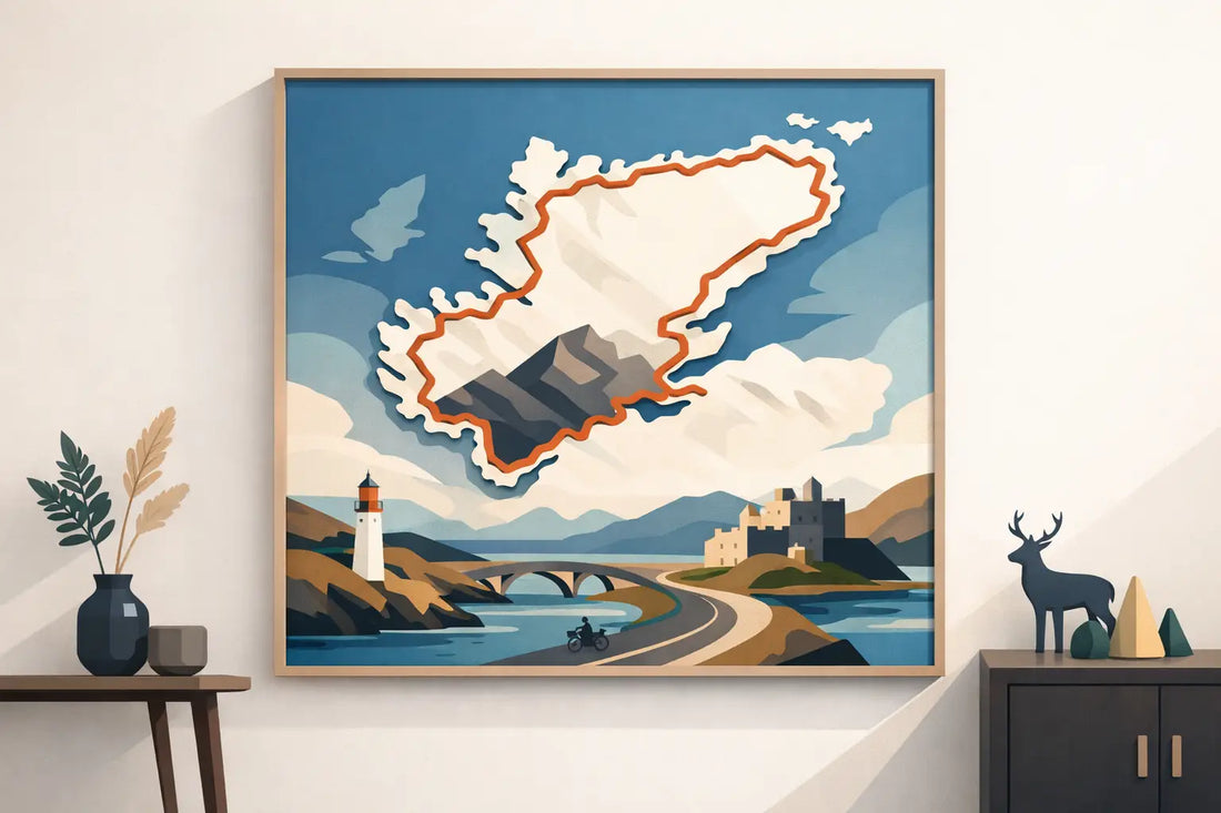 NC500 Route Wall Art for Bold Scottish Homes