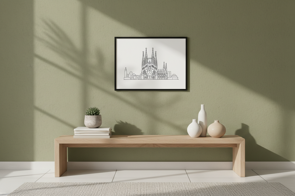 Barcelona — Olive Green Wall