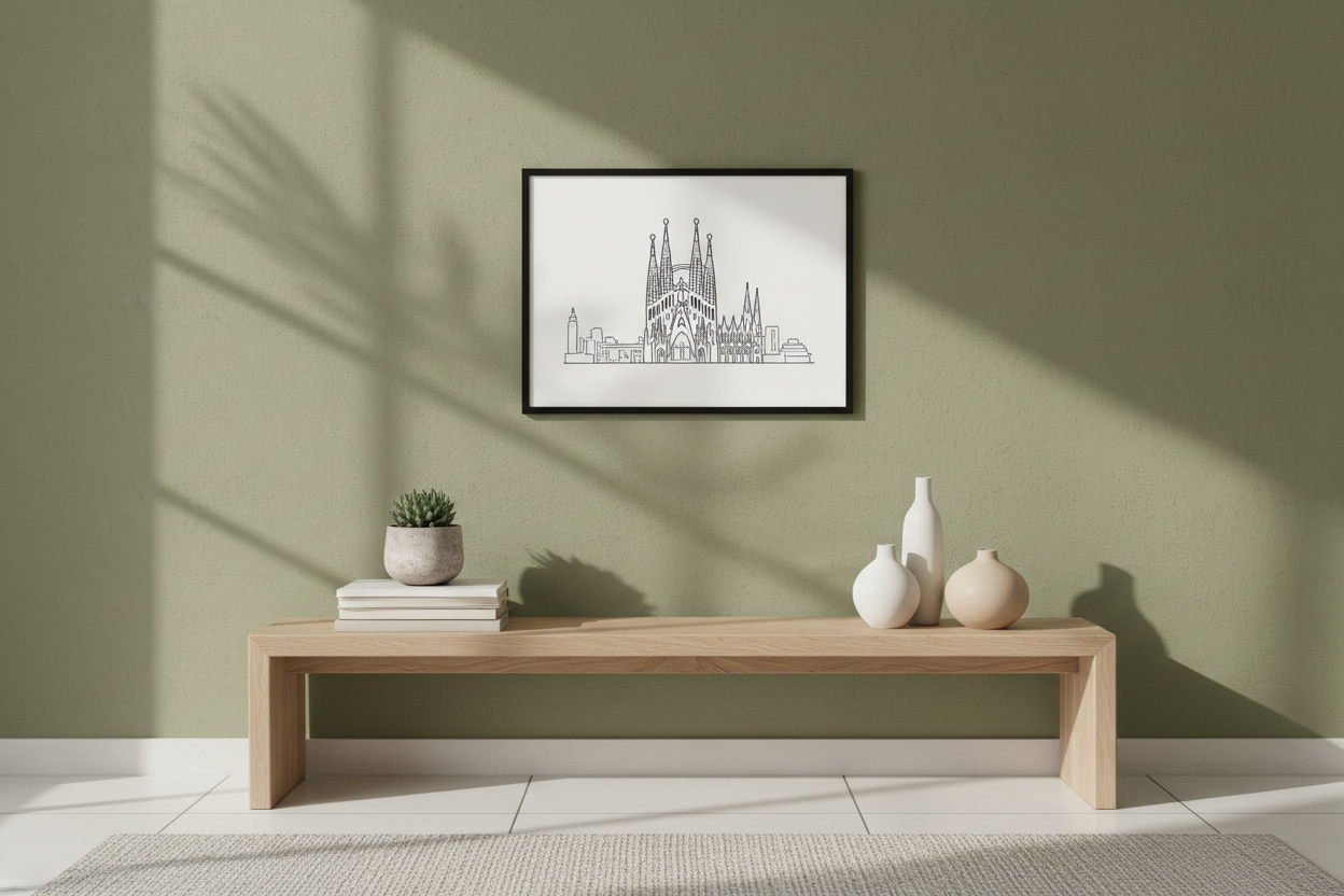 Barcelona — Olive Green Wall