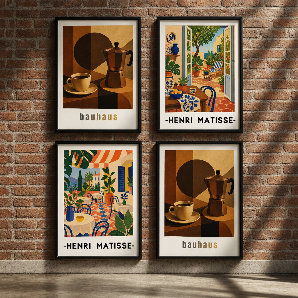 Four-print collection mockup