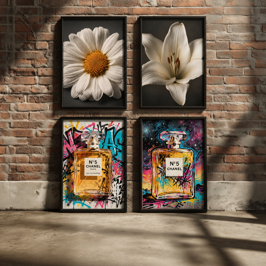Four-print collection mockup