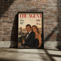 Spy Agent Magazine Cover Poster, 1980s Espionage Art Print, Retro Spy Film Wall Art