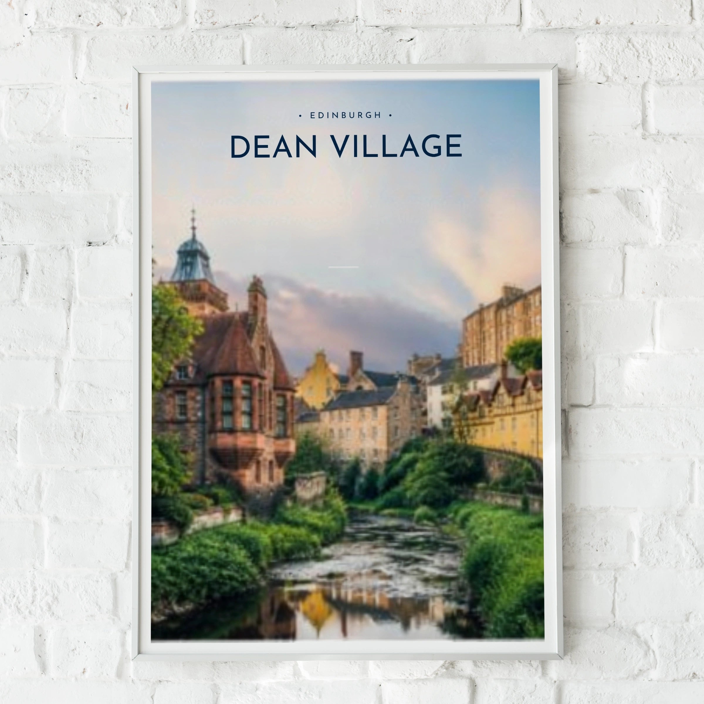 Travel Print | Dean Village Edinburgh Print, Scotland Poster, Scottish Wall Art, Historic City