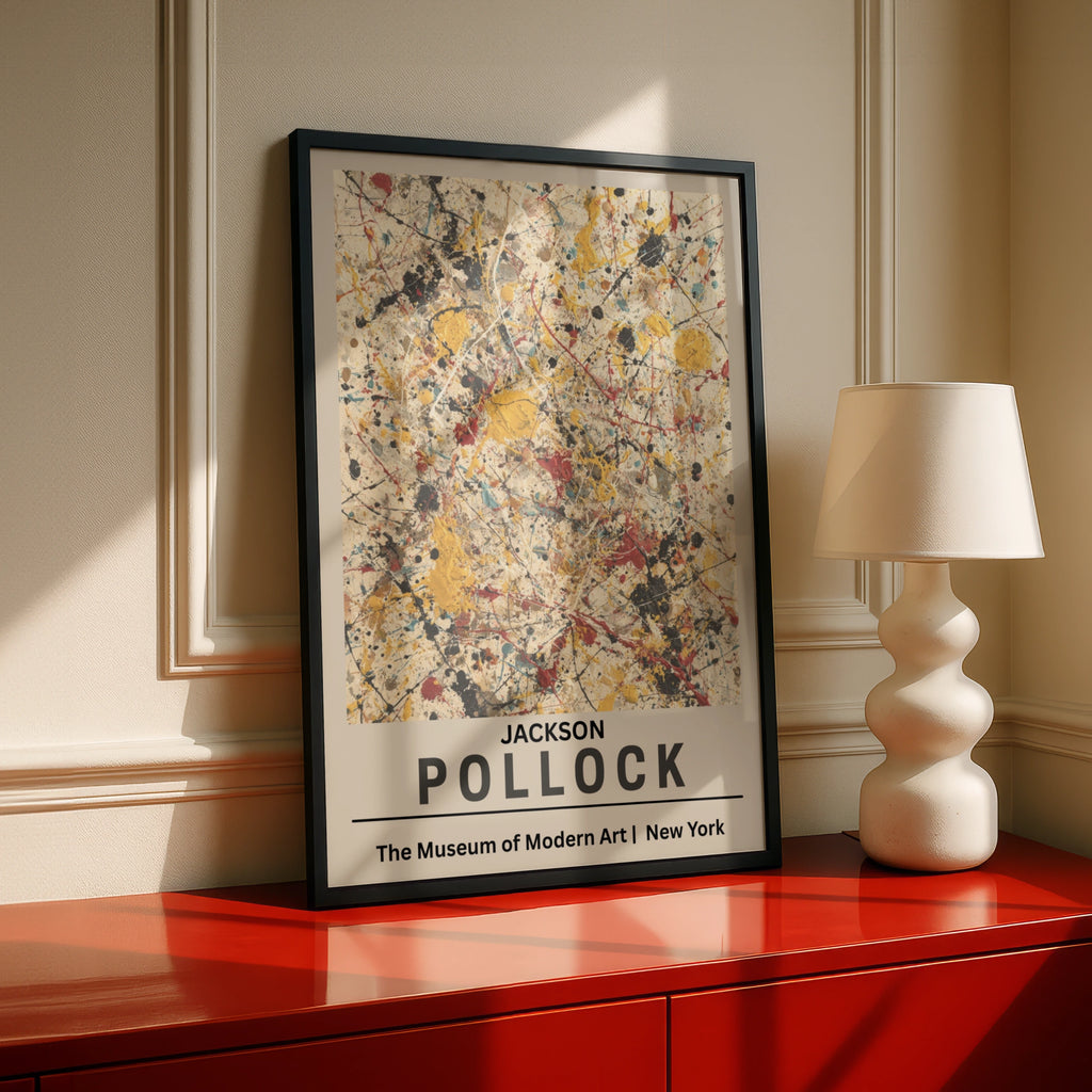 Jackson Pollock Abstract Expressionist Wall Art Poster, MoMA New York, Gallery Print