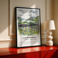 Glenfinnan Viaduct Poster, Scotland Steam Train Wall Art, NC500 Watercolour Print