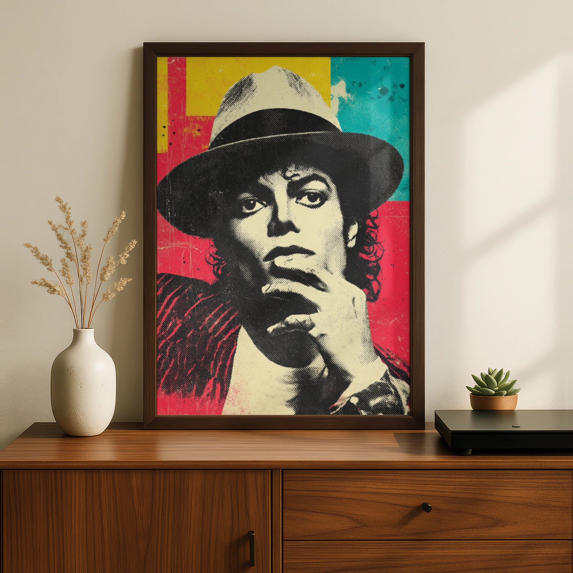 Michael Jackson Pop Art Print, Colourful Wall Art Poster, Iconic Music Legend, Vintage Style