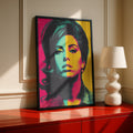 Amy Winehouse Pop Art Print, Colourful Wall Art, Music Icon Decor, Modern Portrait, Retro Style
