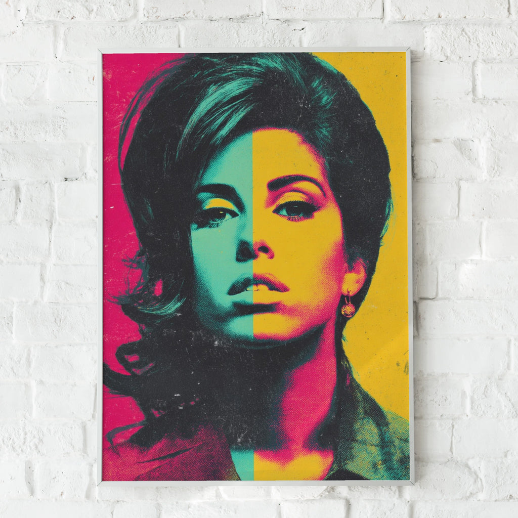 Amy Winehouse Pop Art Print, Colourful Wall Art, Music Icon Decor, Modern Portrait, Retro Style