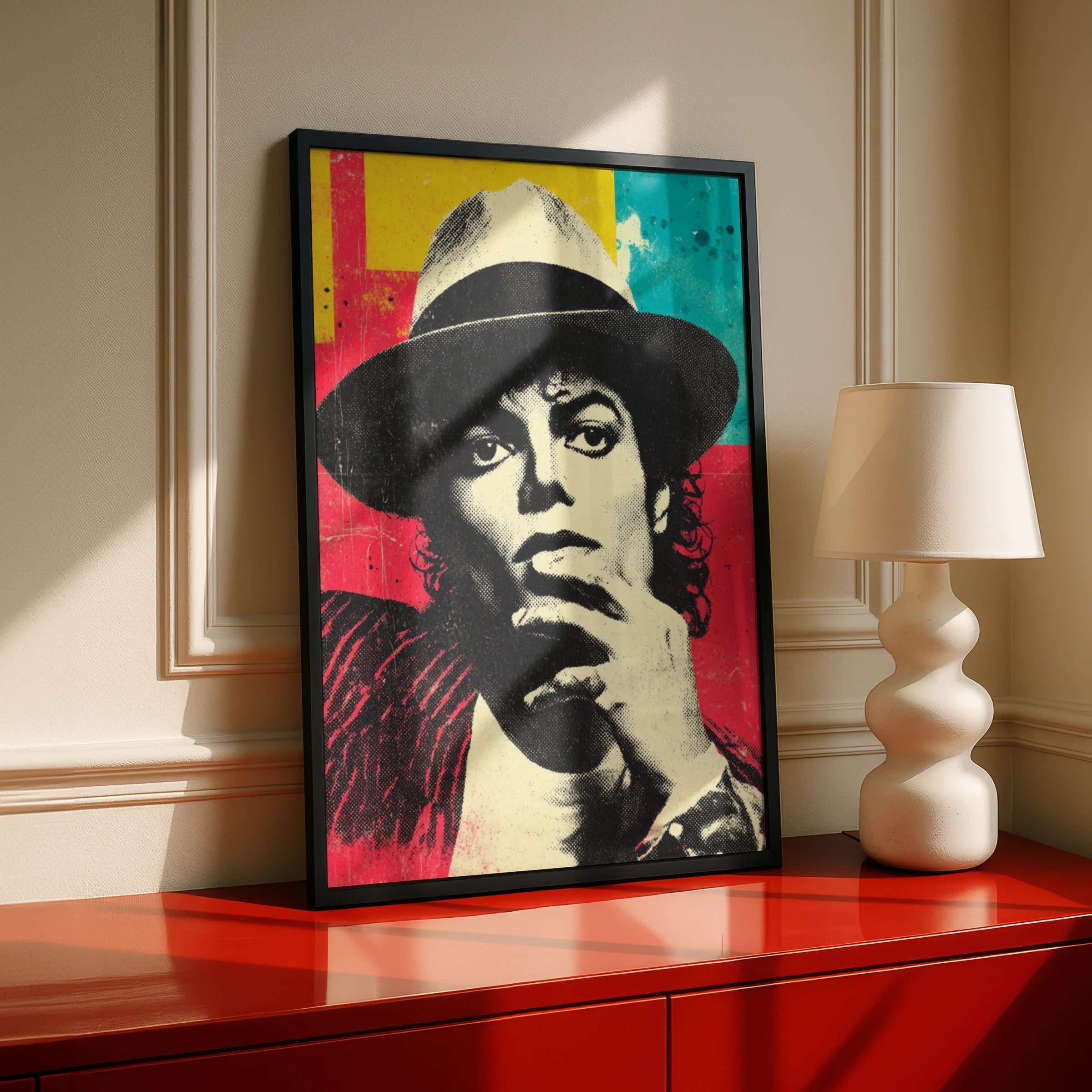 Michael Jackson Pop Art Print, Colourful Wall Art Poster, Iconic Music Legend, Vintage Style