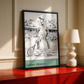 Carlos Alcaraz Tennis Art Print, Minimalist Wall Decor, Sports Illustration, Monochrome Artwork