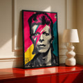 David Bowie Wall Art Print, Pop Art Portrait, Colourful Retro Decor, Iconic Music Legend Art