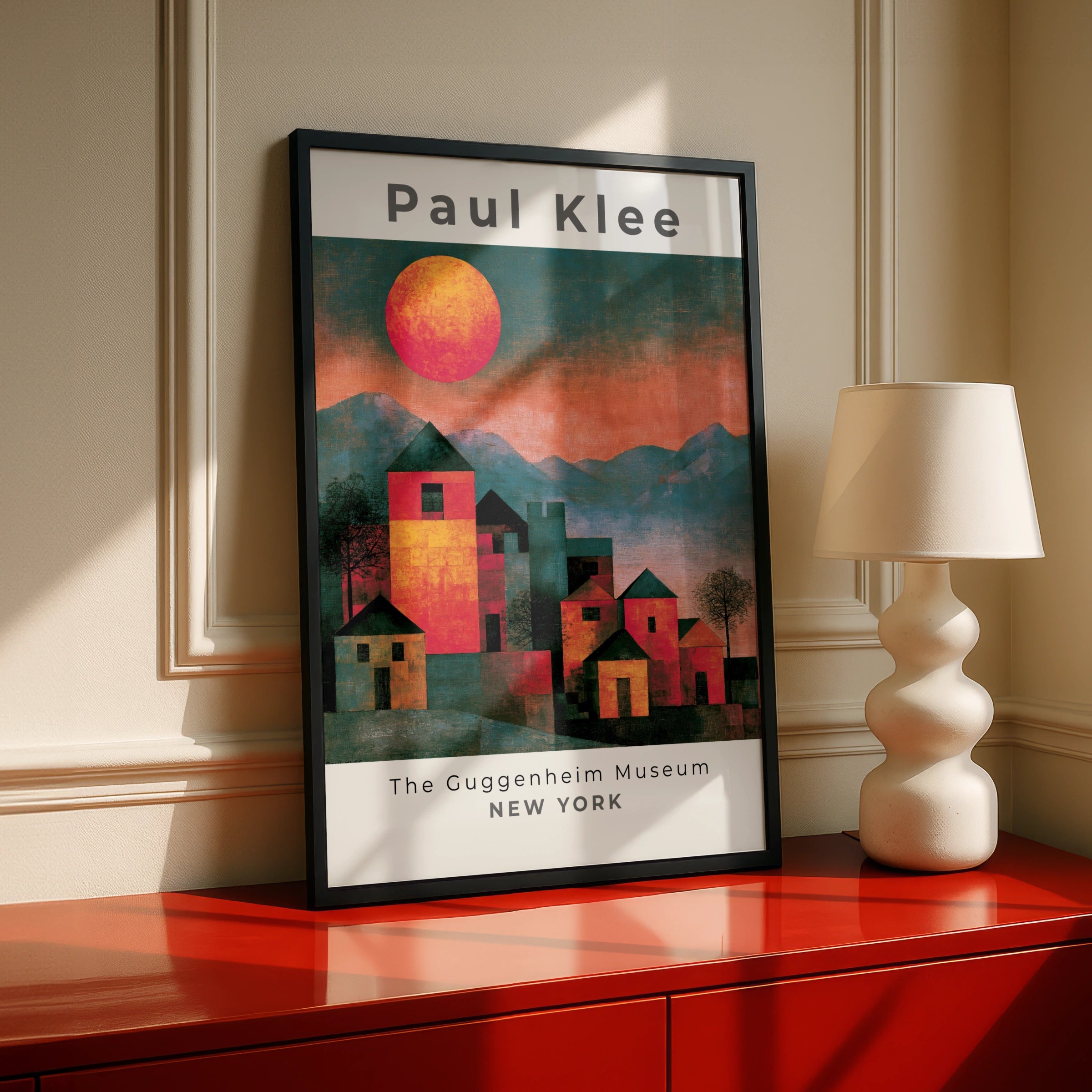 Paul Klee Castle and Sun Art Print, Colourful Abstract Poster, Surreal Wall Art, Guggenheim Museum