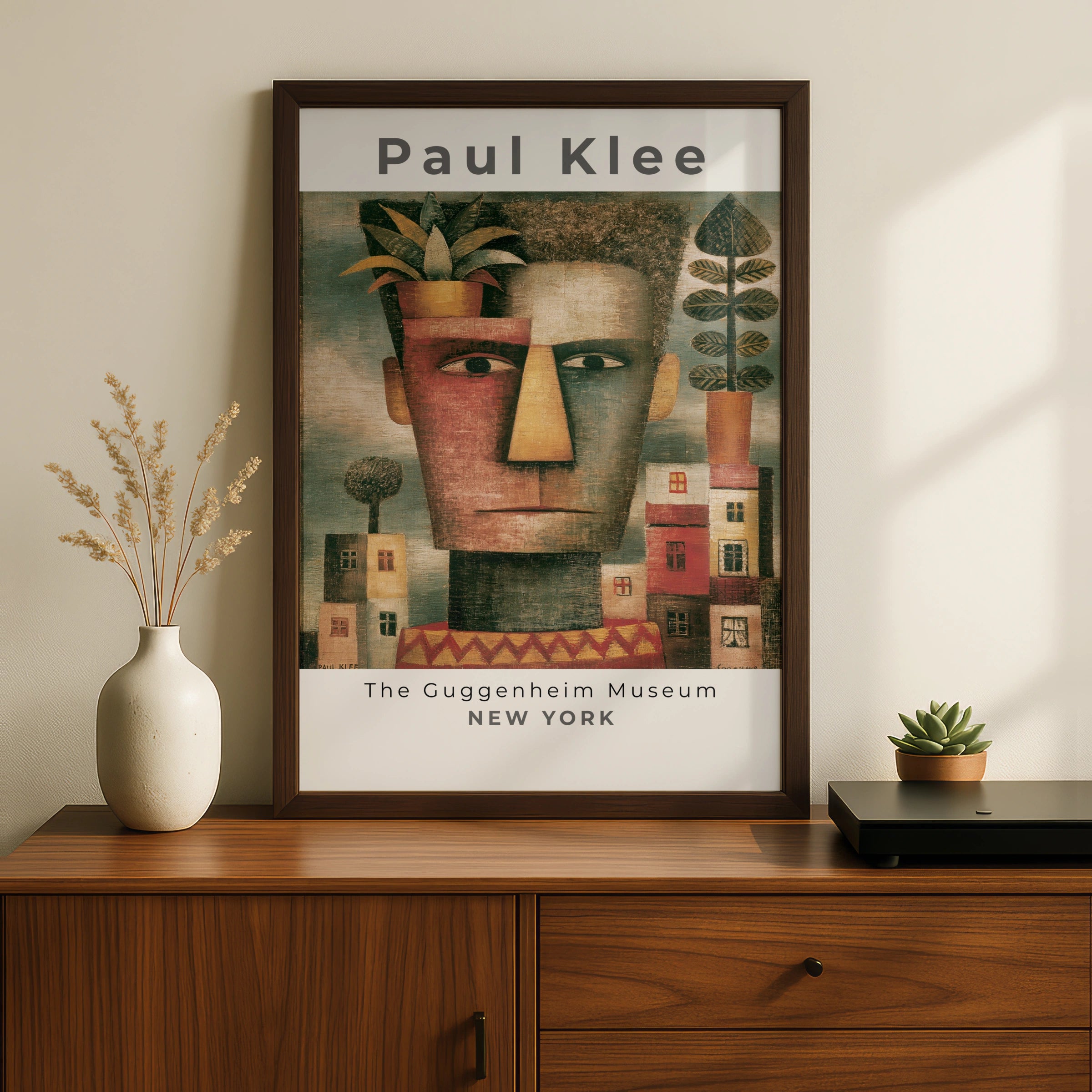 Paul Klee Wall Art Print, Guggenheim Museum New York, Abstract Face Artwork, Colourful Decor