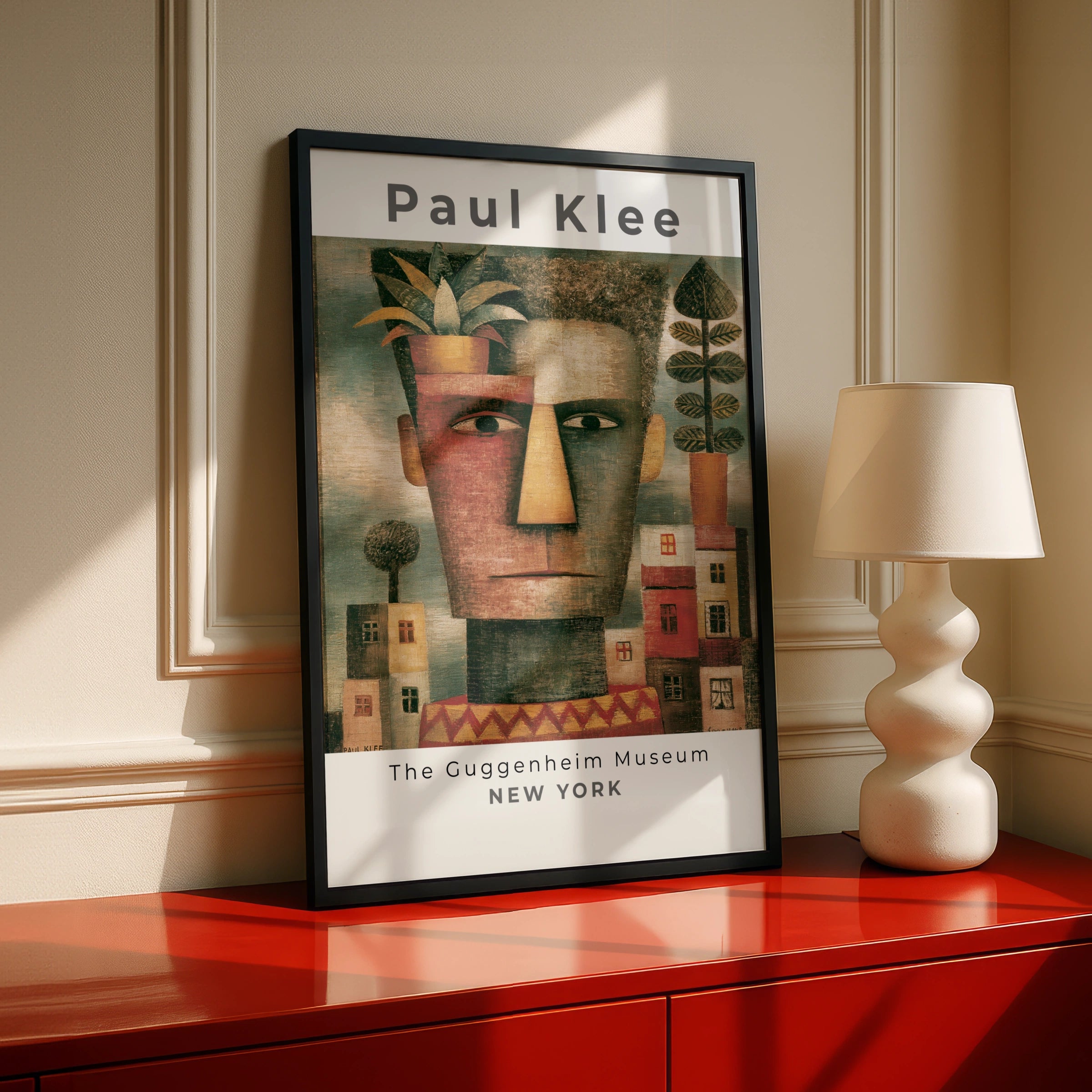 Paul Klee Wall Art Print, Guggenheim Museum New York, Abstract Face Artwork, Colourful Decor