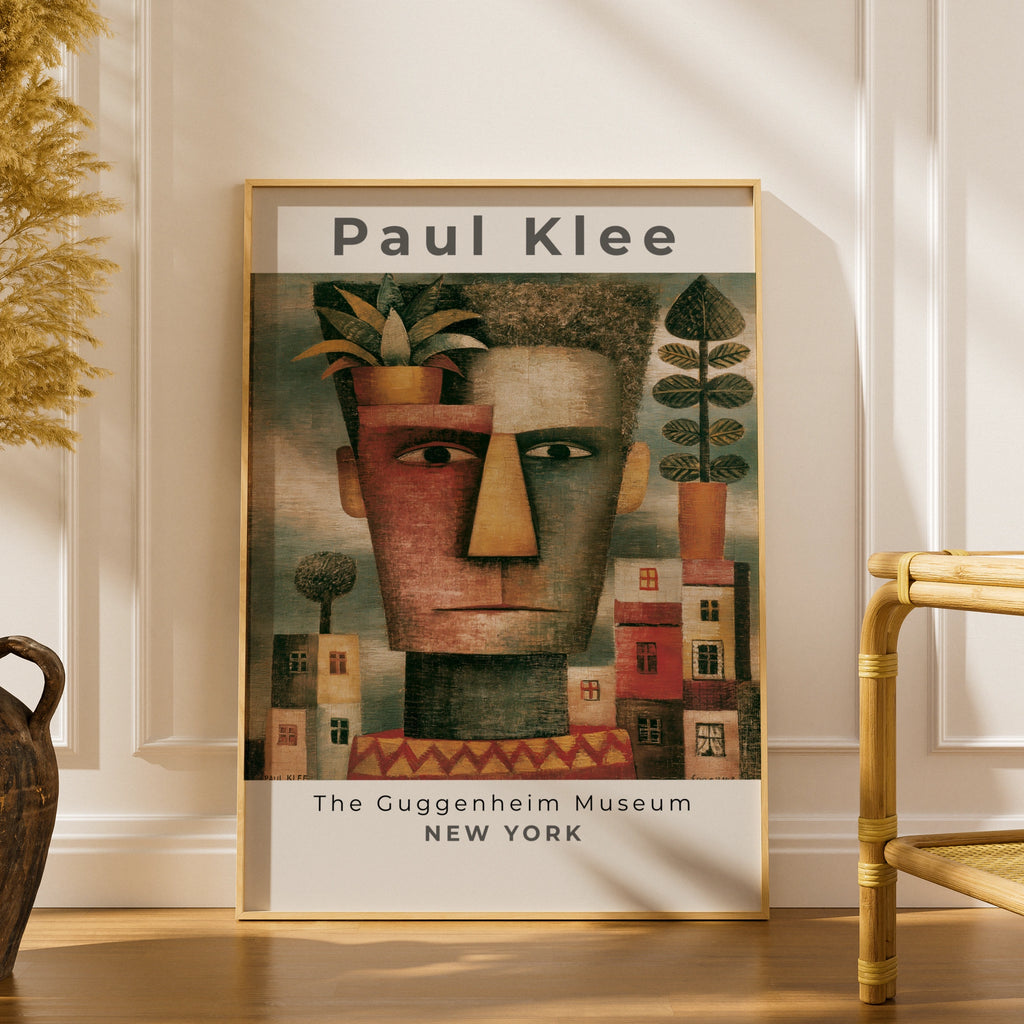Paul Klee Wall Art Print, Guggenheim Museum New York, Abstract Face Artwork, Colourful Decor