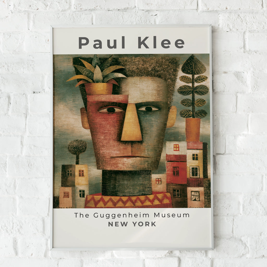 Paul Klee Wall Art Print, Guggenheim Museum New York, Abstract Face Artwork, Colourful Decor