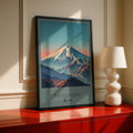 Yarigatake Japan Mountain Poster, Japanese Alps Sunrise Wall Art Print
