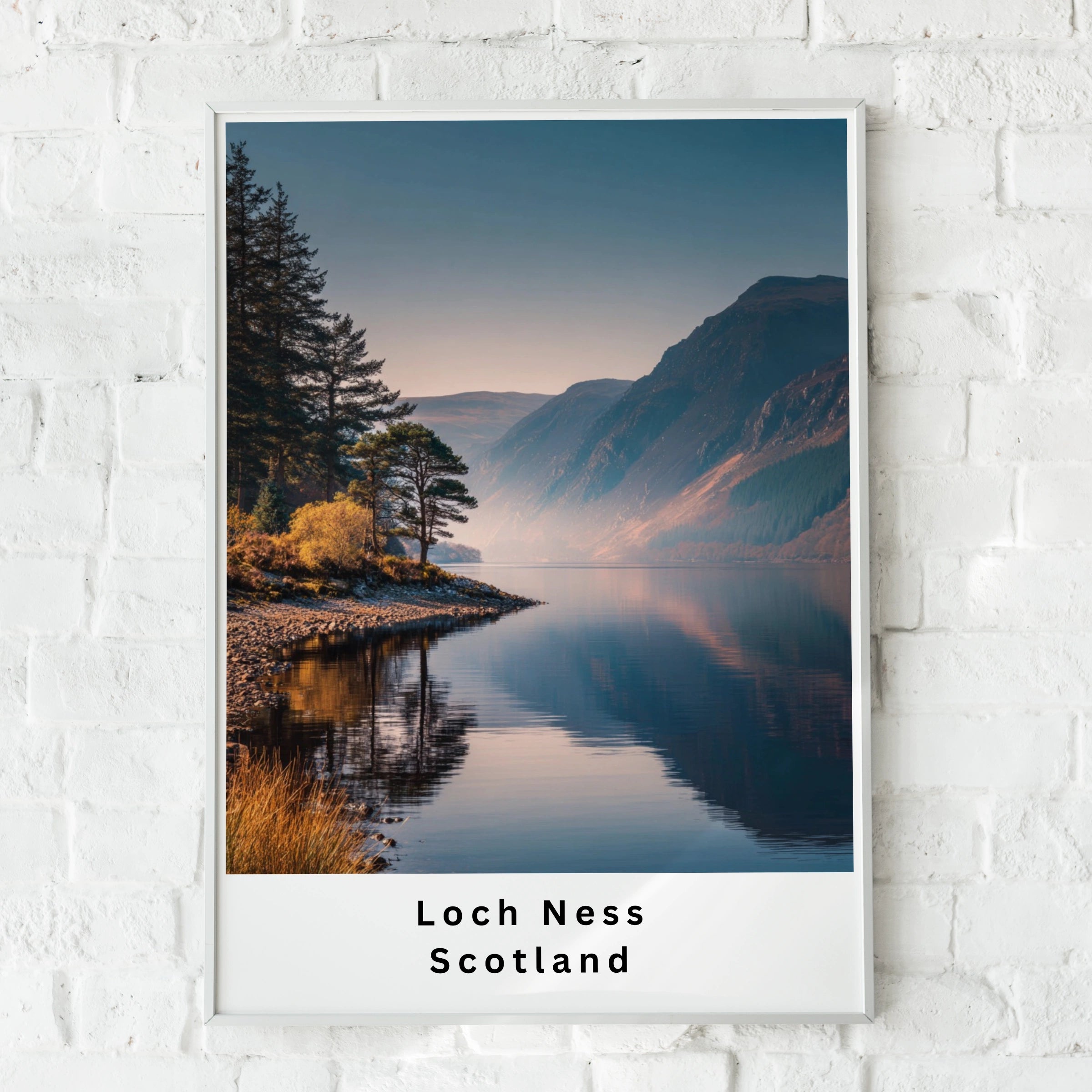 Loch Ness Scotland Poster, Scottish Highlands Wall Art, Nature Photography Print