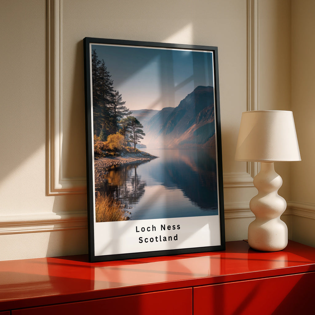 Loch Ness Scotland Poster, Scottish Highlands Wall Art, Nature Photography Print