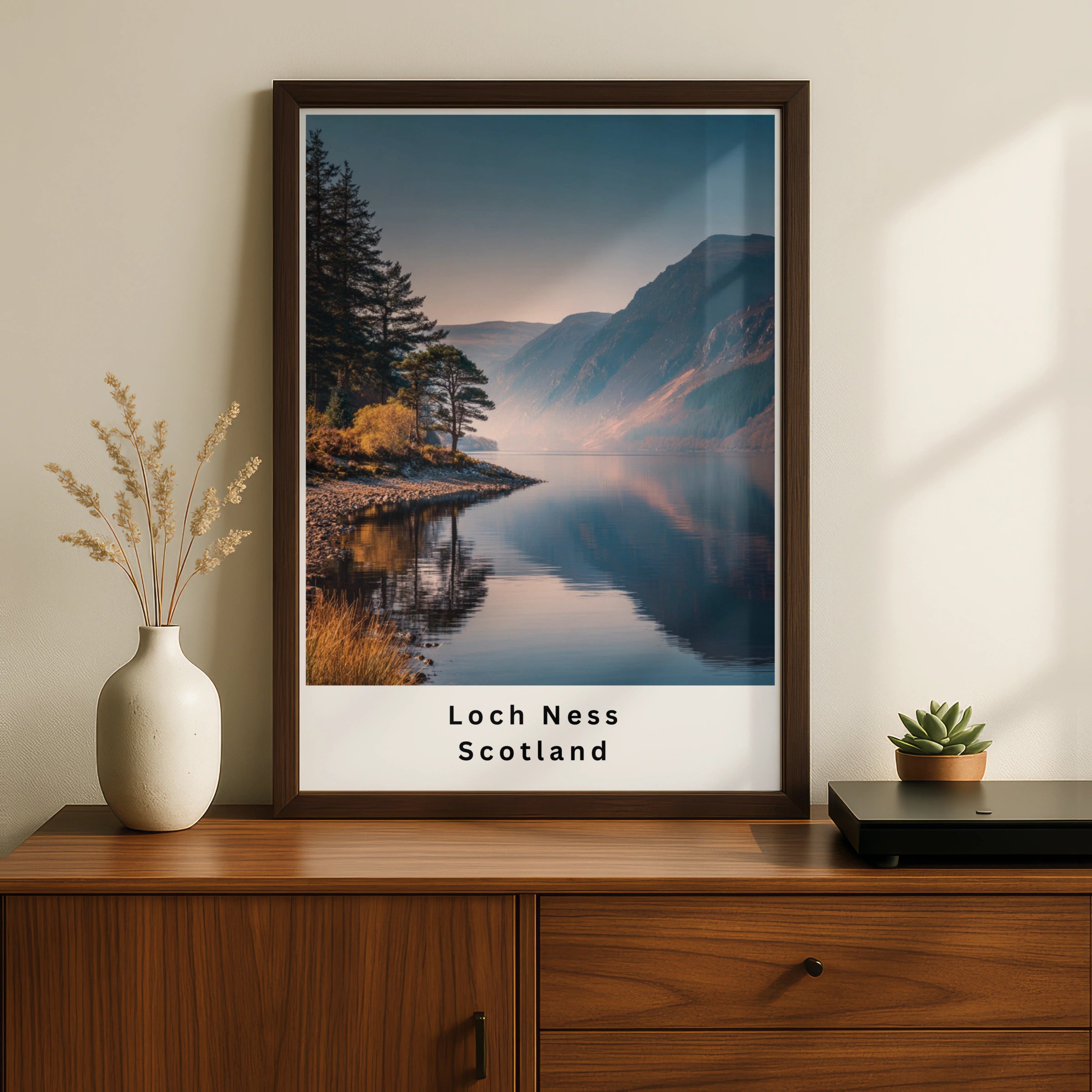 Loch Ness Scotland Poster, Scottish Highlands Wall Art, Nature Photography Print