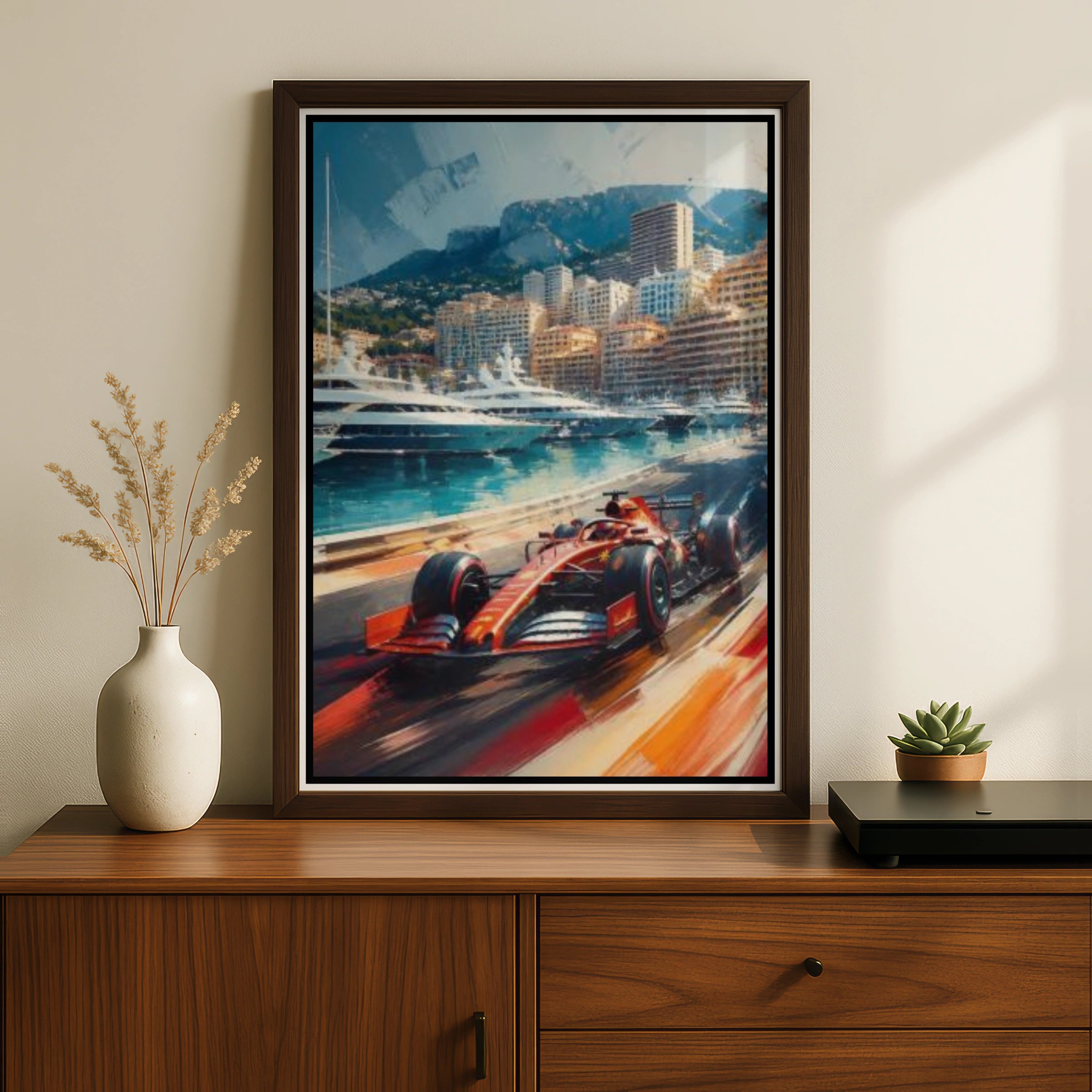 Racing Monaco Poster, Formula One Racing Wall Art, Race Car Print