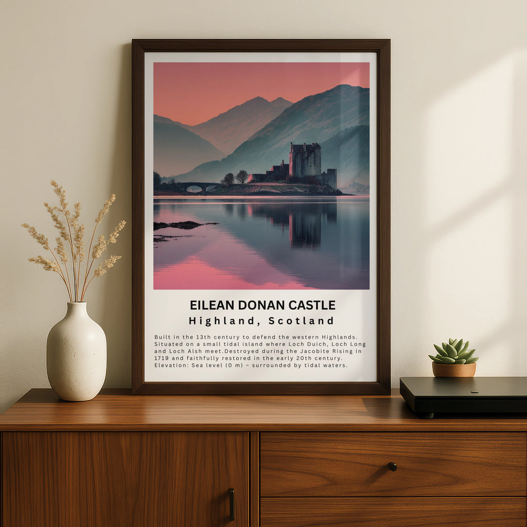 Eilean Donan Castle Poster, Scottish Highlands Wall Art, NC500 Scotland Print
