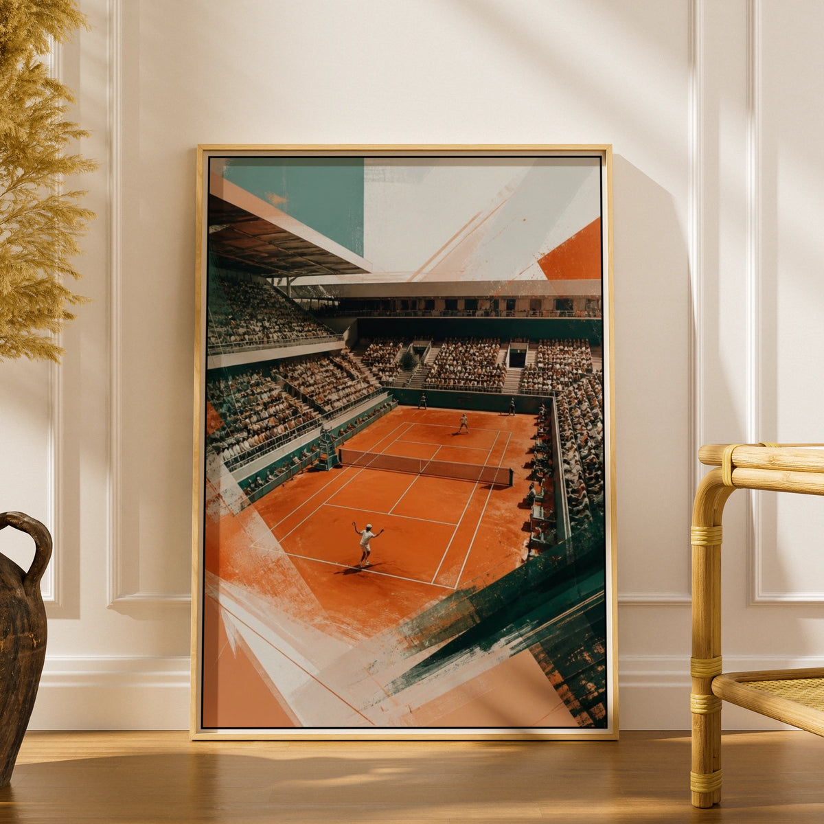 Tennis Poster,  Paris Clay Stadium Wall Art, Sports Print