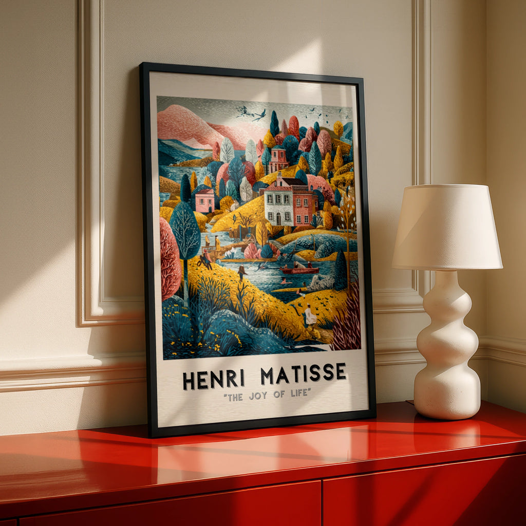 Henri Matisse Joy of Life Art Poster, Colourful Village Landscape Print, Gallery Wall