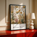 William Morris Golden Meadow Wildflower Poster, Botanical Wall Art Print, Earthy Tones