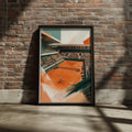 Tennis Poster,  Paris Clay Stadium Wall Art, Sports Print