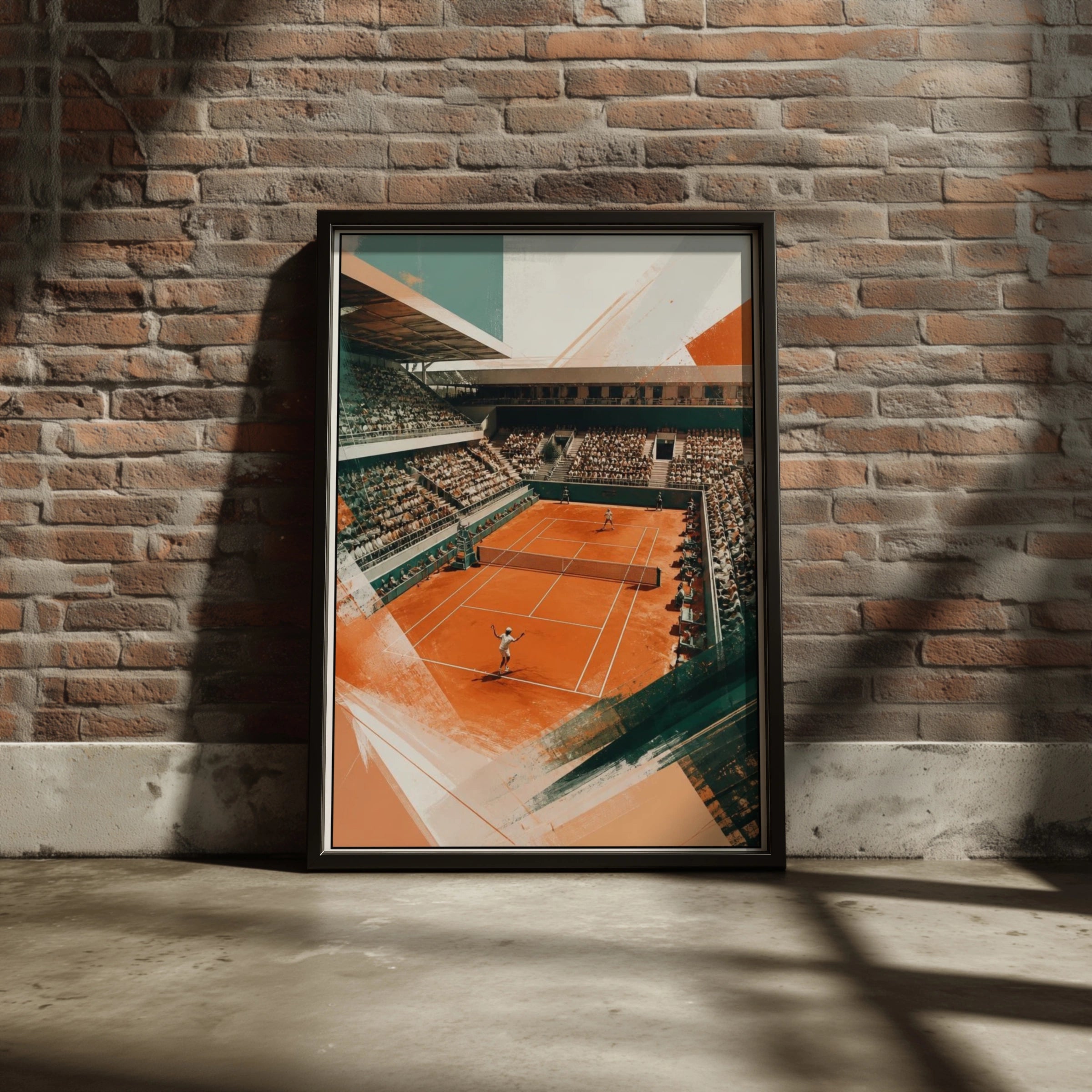 Tennis Poster,  Paris Clay Stadium Wall Art, Sports Print