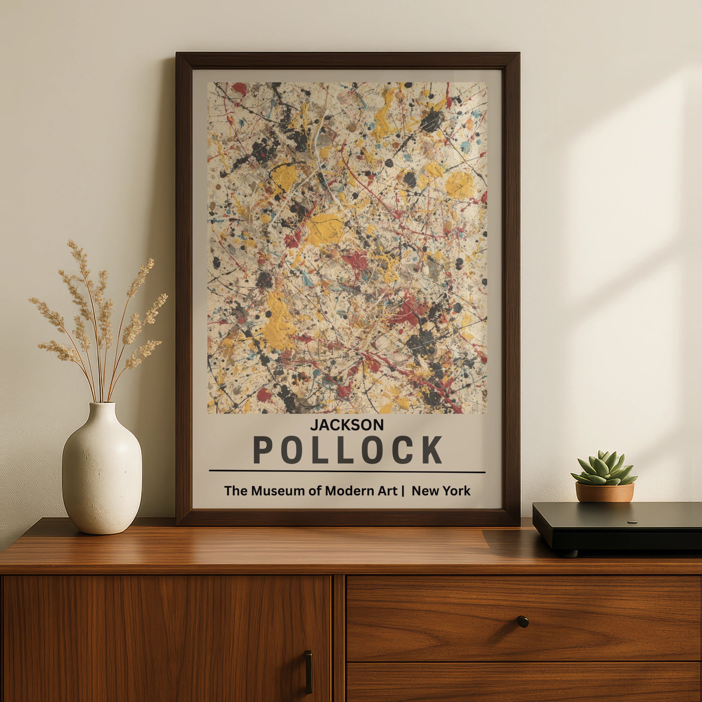 Jackson Pollock Abstract Expressionist Wall Art Poster, MoMA New York, Gallery Print