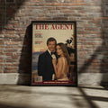 Spy Agent Magazine Cover Poster, Vintage 1970s Espionage Art Print, Retro Spy Wall Art