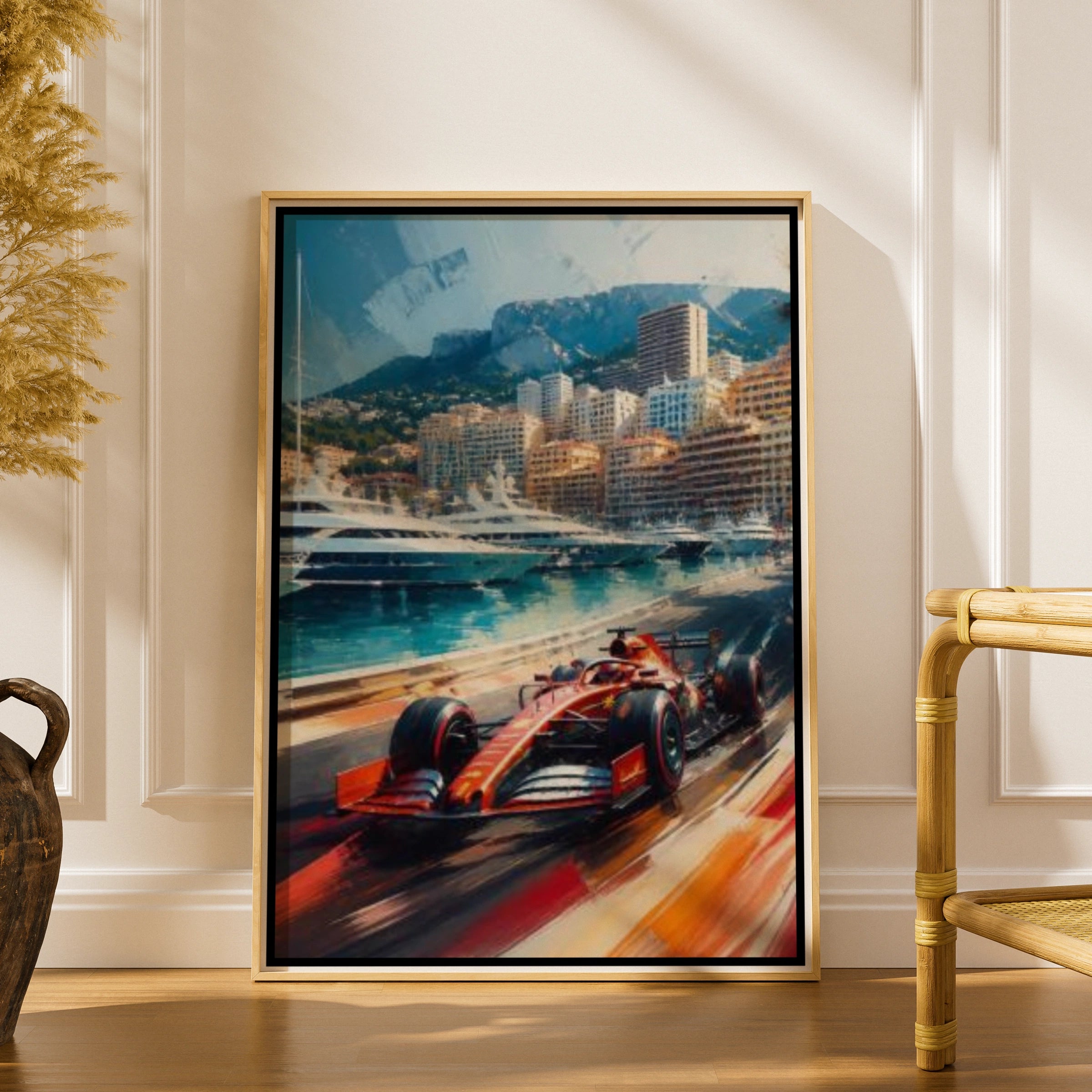 Racing Monaco Poster, Formula One Racing Wall Art, Race Car Print