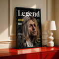 Kurt Cobain Legend Magazine Cover Poster, Nirvana Rock Music Wall Art Print