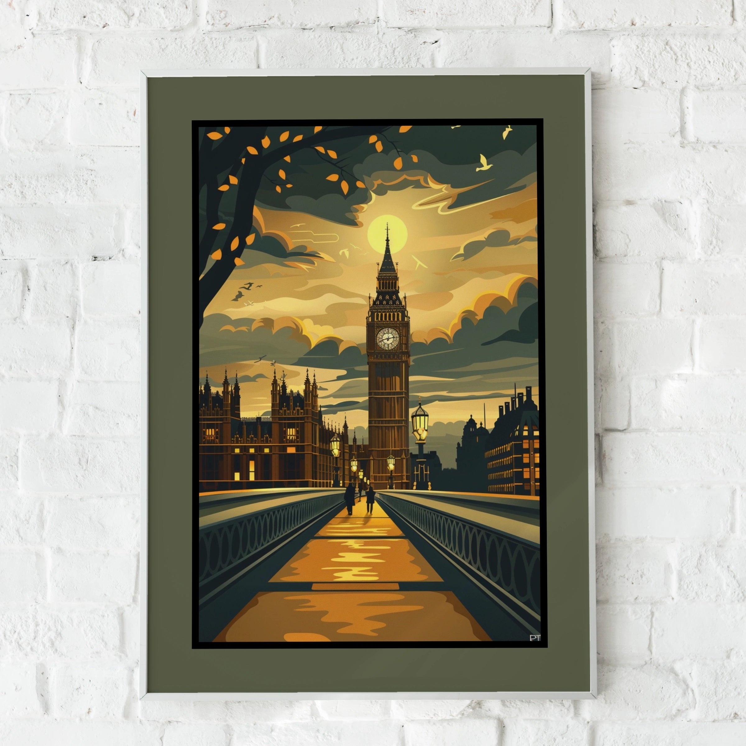 Travel Wall Decor | London Big Ben Poster, Westminster Bridge Art Print, Vintage 