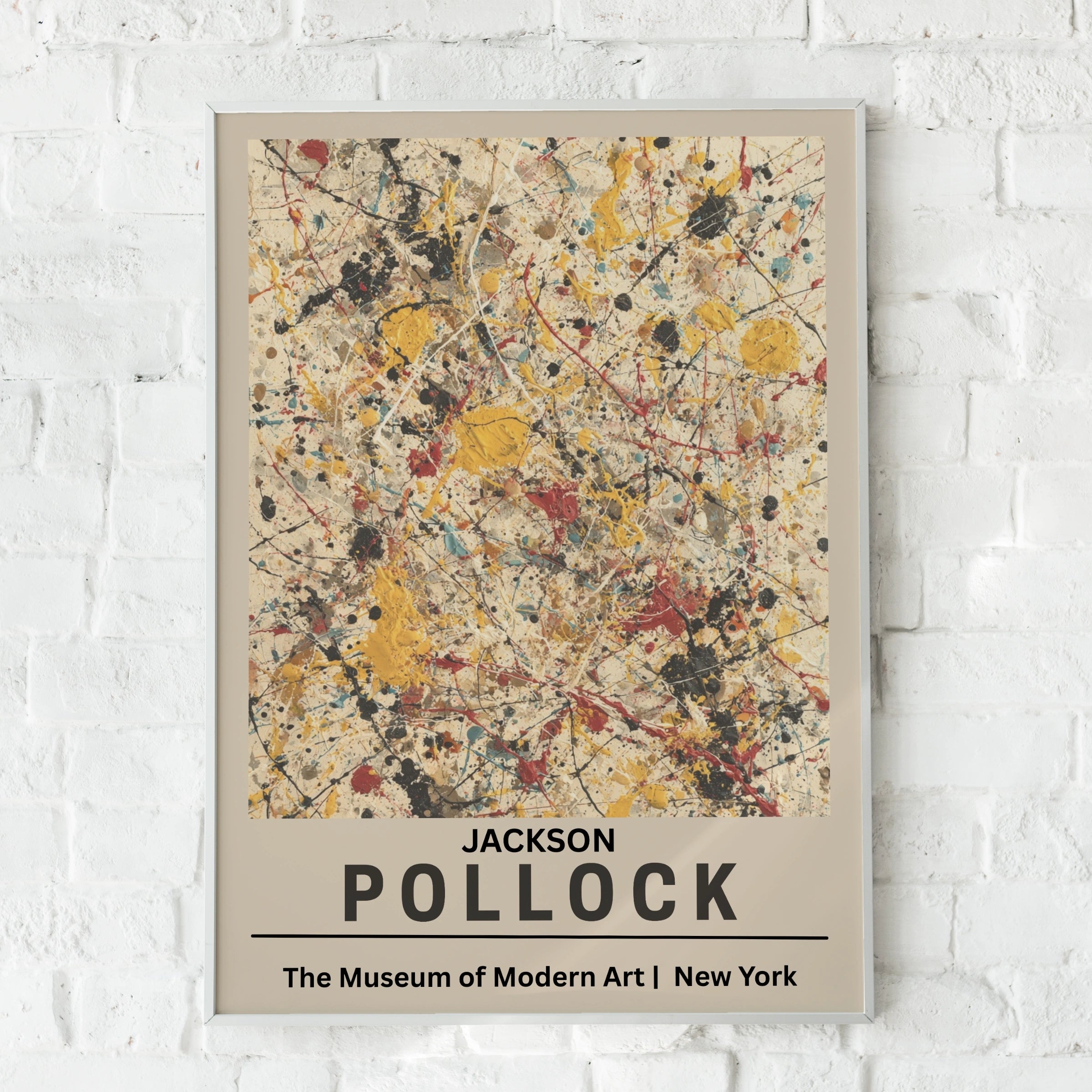 Jackson Pollock Abstract Expressionist Wall Art Poster, MoMA New York, Gallery Print