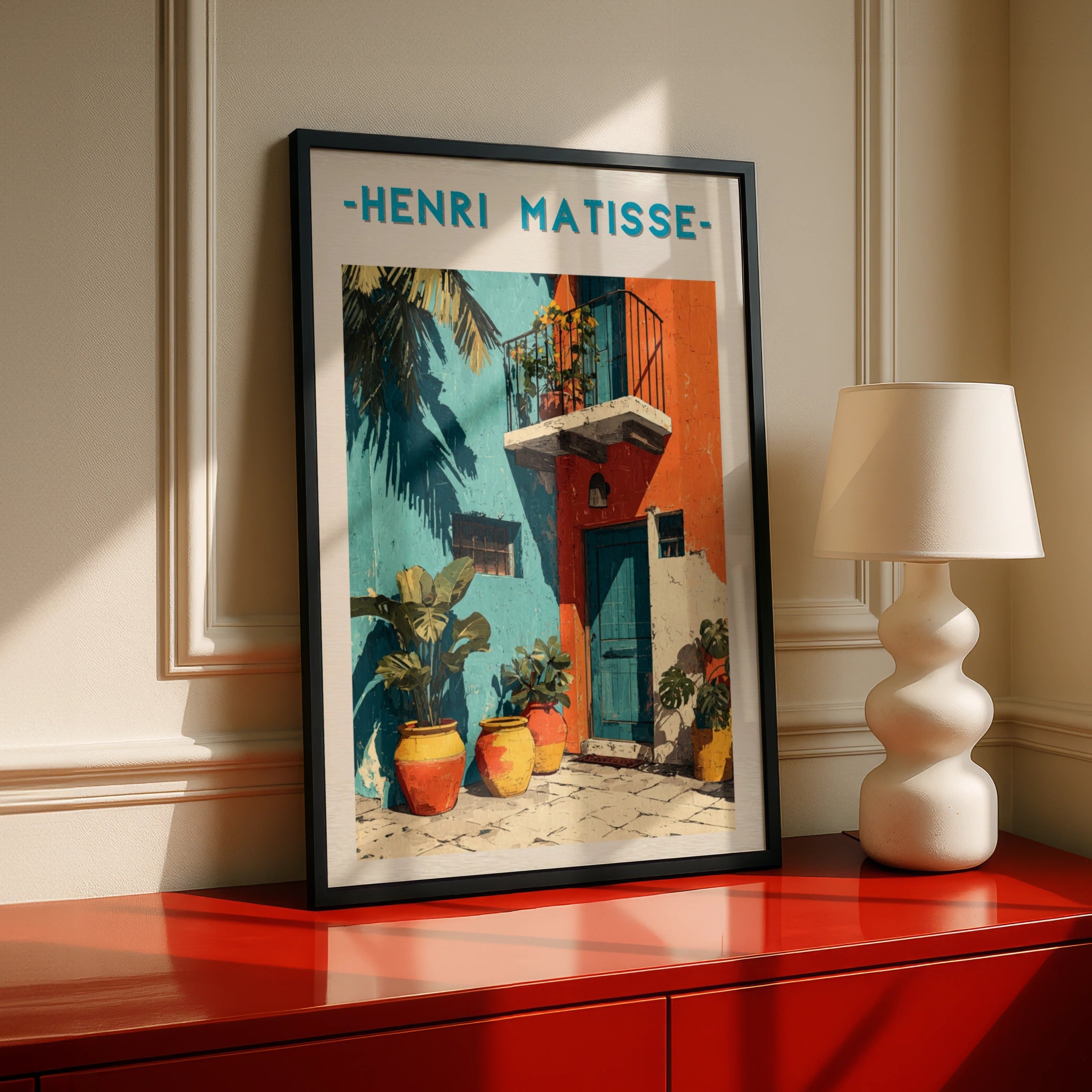 Henri Matisse Floral Balcony Poster, Colourful Mediterranean Wall Art Print