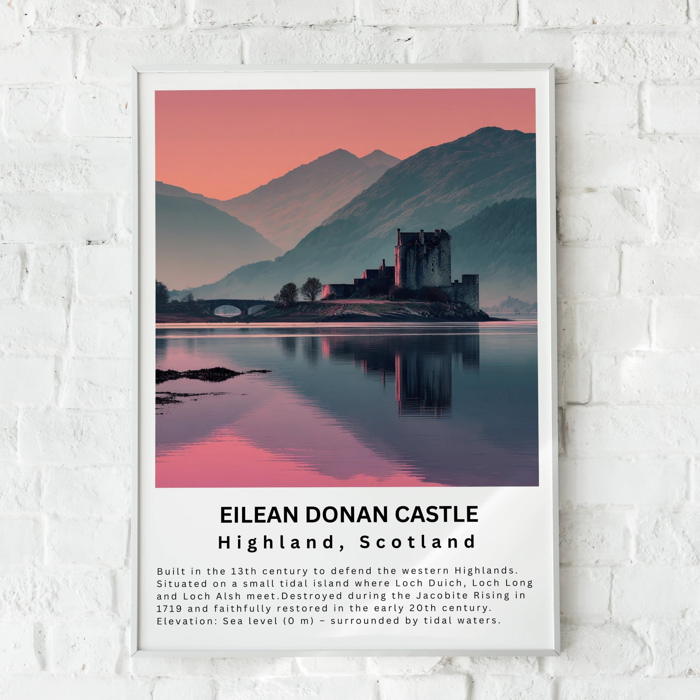 Eilean Donan Castle Poster, Scottish Highlands Wall Art, NC500 Scotland Print