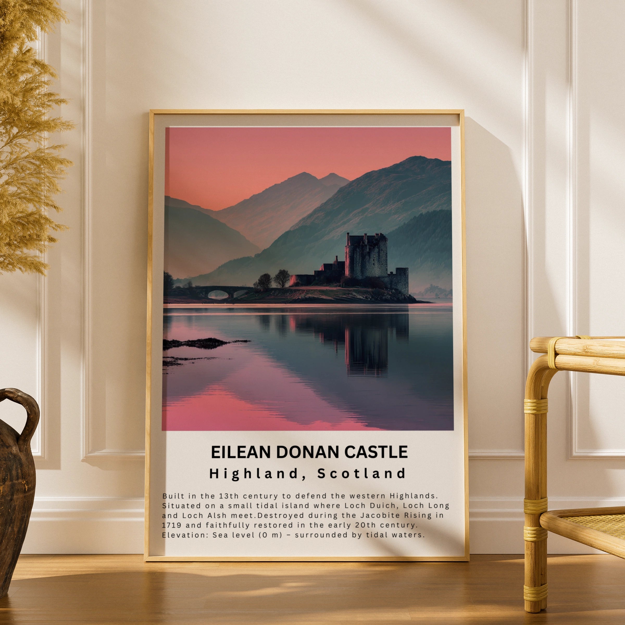 Eilean Donan Castle Poster, Scottish Highlands Wall Art, NC500 Scotland Print