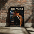 Spy Agent Magazine Cover Poster, Secret Agent Art Print, Espionage Wall Art, Retro Film Print