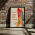 Turn Your Pain Into Power Quote Poster, Inner Fire Motivational Wall Art Print